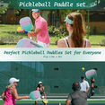 thumbnail image 4 of Pickleball Paddles Set - USAPA Approved Graphite/Fiberglass Pickleball Racket, 2 Pickleball Rackets, 4 Balls and 1 Portable Carry Bag, Aesthetic Pickle Ball Set for Men Women Beginners, 4 of 8