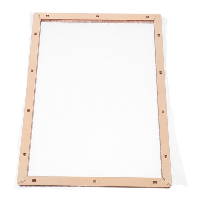 FESTFENDS Durable Wooden Deckle Screen Mold for Papermaking with Mesh for Artistic Paper Crafts