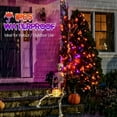 thumbnail image 6 of 4pack Orange Purple Solar Halloween Lights Outdoor Waterproof IP65, 480LED 160FT Solar Powered LED String Lights Black Wire With 8 Modes, Solar Fairy Lights For  Party Tree Wedding Garden Decor, 6 of 11
