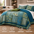 Queen Quilt Set - Washed Quilted Patchworkforter Coverlet Lightweight ...