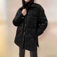 thumbnail image 7 of Ashirexll Winter Jackets for Women, Winter Coats for Women, Womens Solid Color Fall Winter Turndown Collar Long Pattern Puffer Jacket, 7 of 7