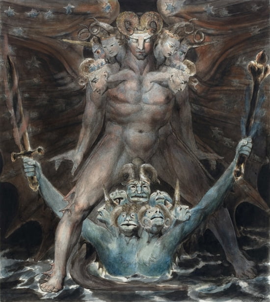 Beast Wall Art Poster Print William Blake