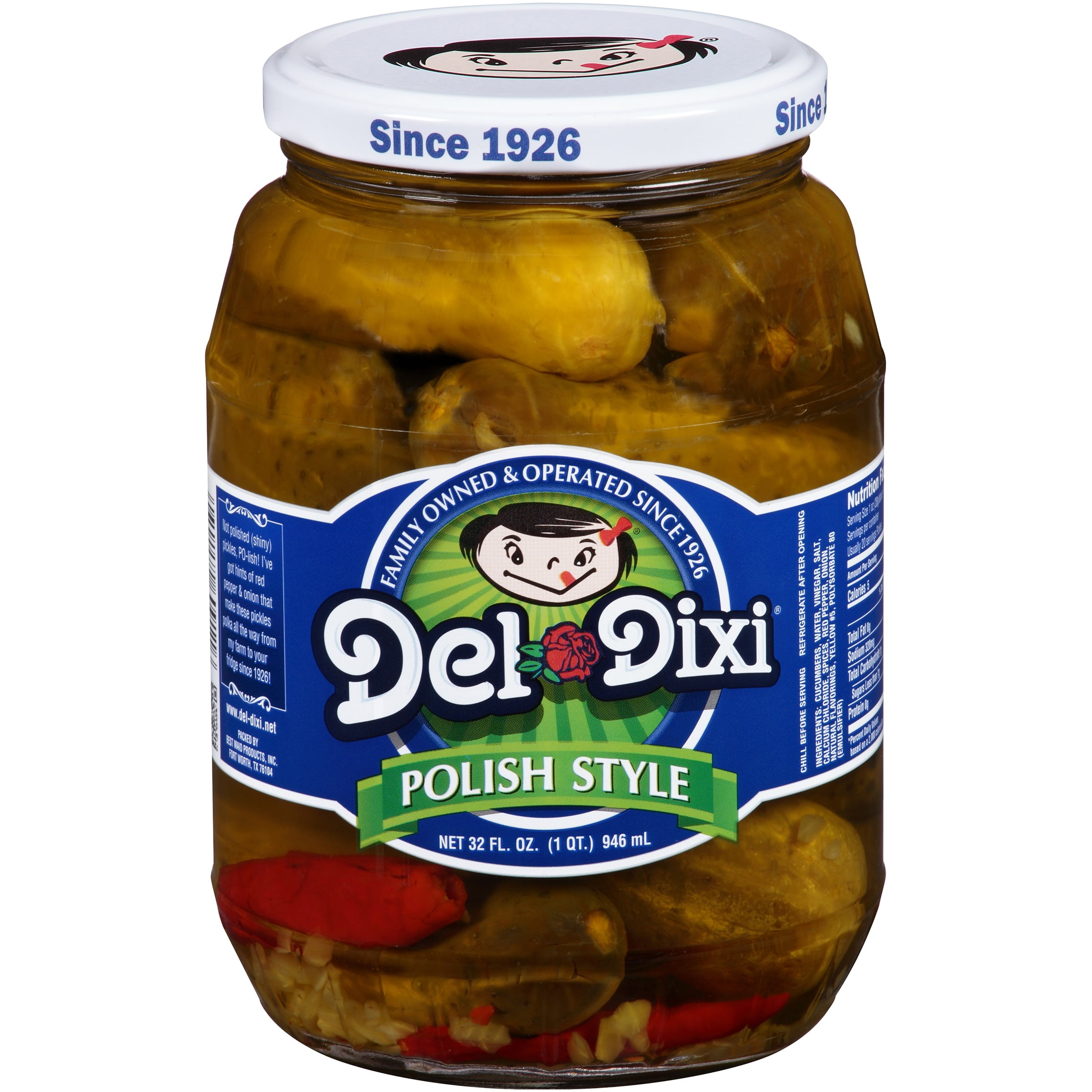 Del Dixi Polish Style Pickles 32 fl. oz. Jar
