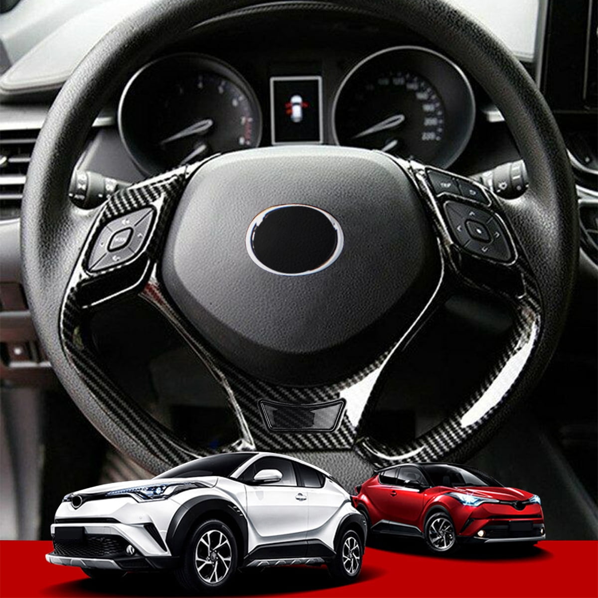 BEHAVE lp-CHR-Blue Car Steering Wheel Decorative Cover,Toyota CHR Accessories Interior Special Auto Molding Trim,1 Pieces ABS Material Steering Wheel Cover Trim,Fit for Toyota CHR 2017 2018 2019 BEHAVE lp-CHR-Blue Car Steering Wheel Decorative Cover,Toyota CHR Accessories Interior Special Auto Molding Trim,1 Pieces ABS Material Steering Wheel Cover Trim,Fit for Toyota CHR 2017 2018 2019
