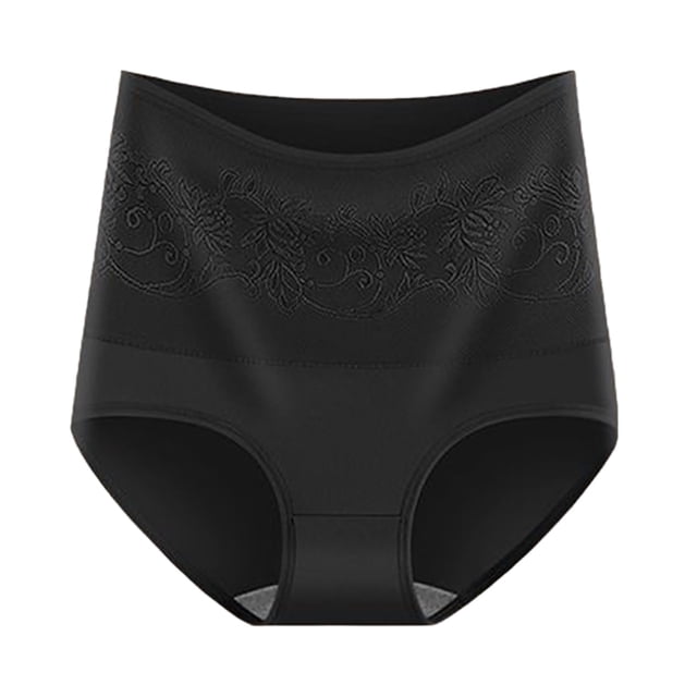 Ropa Interior Gibobby dama cintura media algodón transpirable terciopelo cálido negro XL