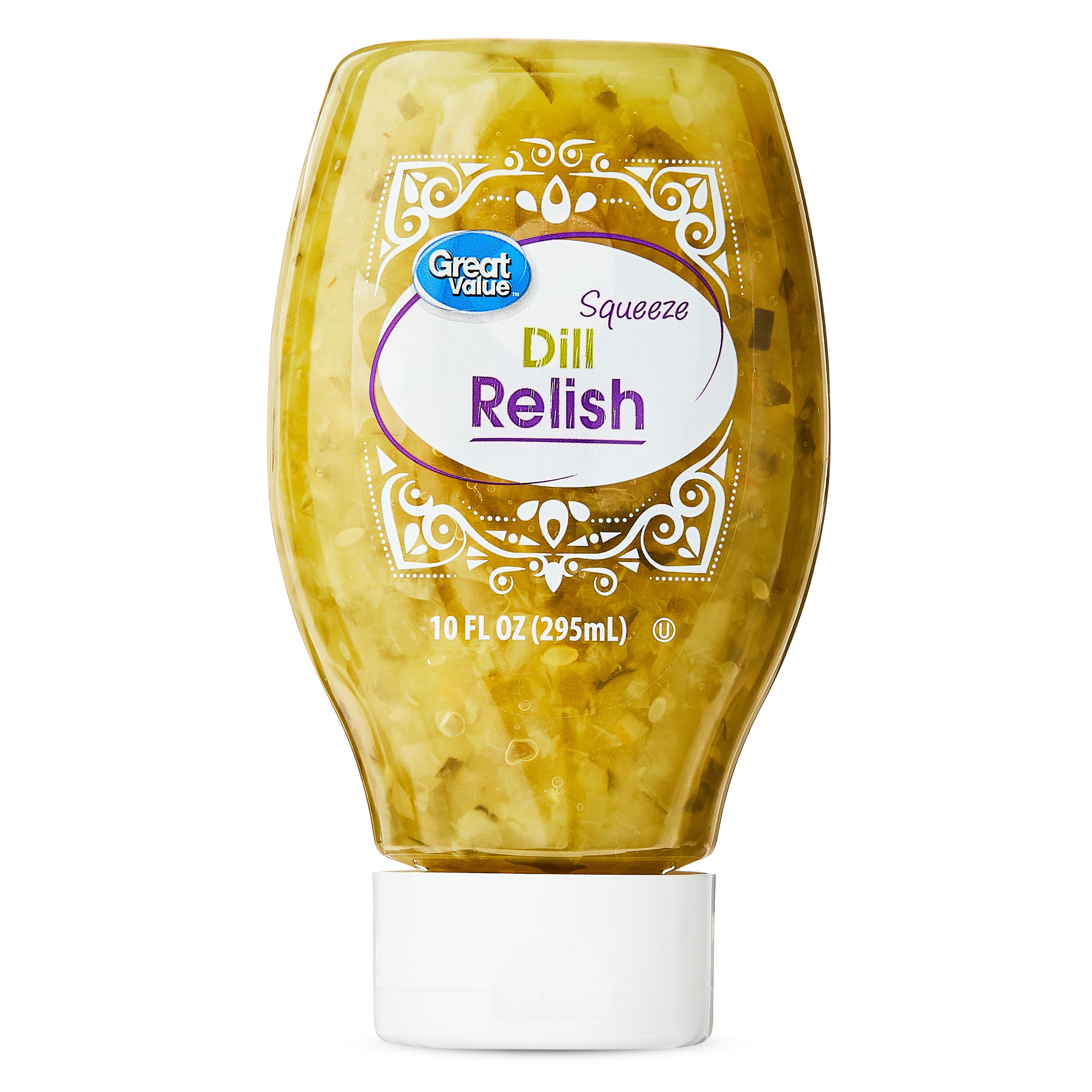 (4 pack) Great Value Dill Squeeze Relish, 10 fl oz Bottle