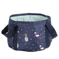 thumbnail image 1 of Portable Multifunction Polyester Folding Water Bucket Container for Outdoor Camping Navy Blue, 1 of 14