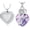 2 PCS-Rose Flower, variant on Personalized Glass Heart Cremation Jewelry - Photo Custom Photo Ashes Necklace Memorial Cremation Necklace Cremation Jewelry for Women Men
