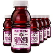 Kedem Grape Juice, 8oz BPA Free Plastic Bottle 12 Pack Made With Concord Grapes, Certified Kosher