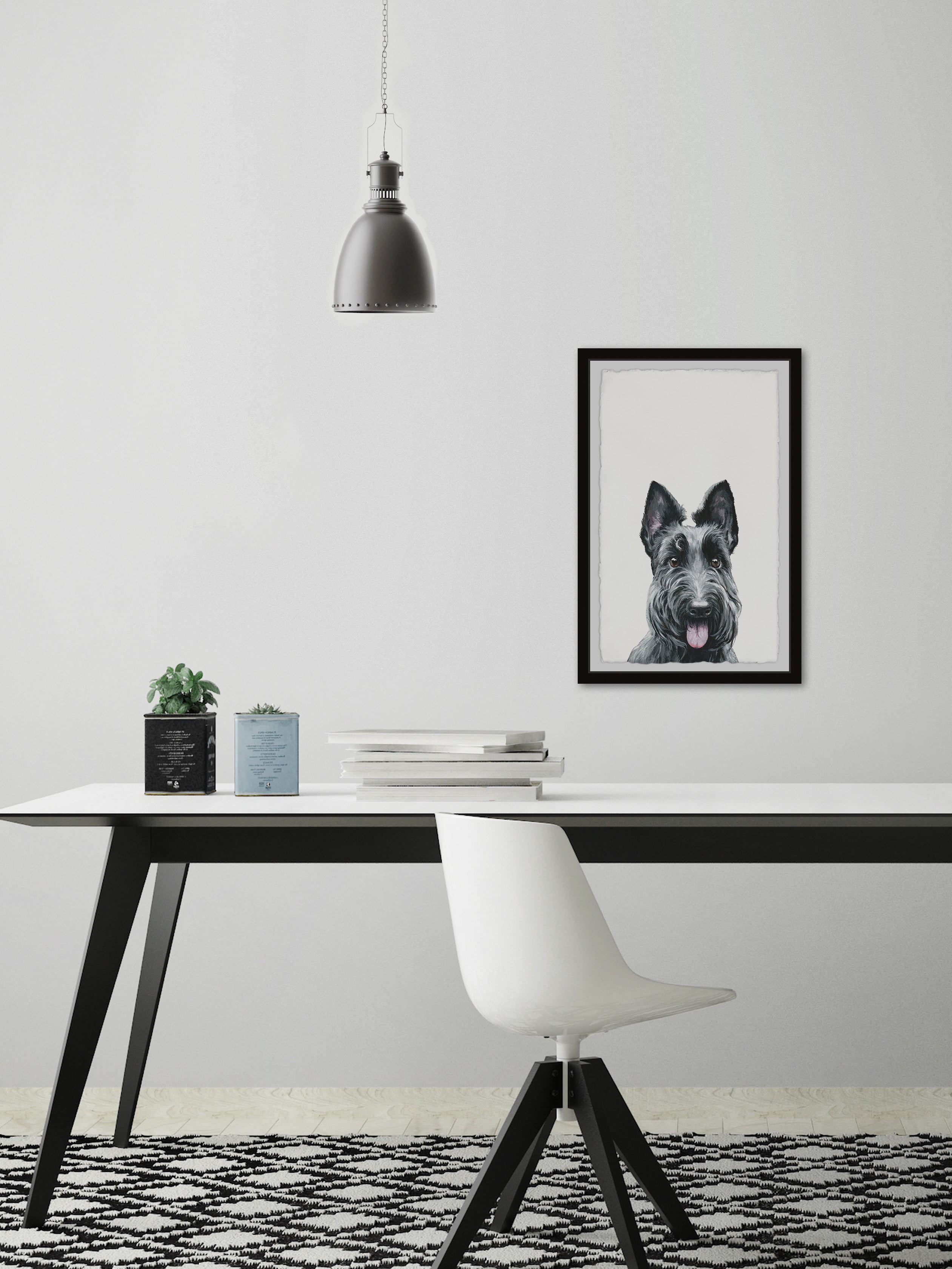 Marmont Hill "Soothed Dog" Framed Painting Art Print, 16.00" x 1.50"