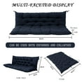 thumbnail image 5 of Outdoor Swing Cushions, Waterproof Thicken Porch Swing Cushions with Ties, 2-3 Seater Patio Swing Replacement Cushion for Backyard, Lawn and Garden（Navy-40*60in）, 5 of 6
