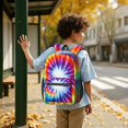 thumbnail image 6 of Red and Green Tie Dye Pattern 17" School Backpacks for Teens,Waterproof Oxford Fabric,S-Shape Padded Straps for School,Travel,Hiking,Camping, 6 of 6