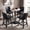 Black-PU Leather, variant on Firmoz 26" Swivel Bar Stools, PU Leather Upholstered Solid Wood Pub Chairs with Nailhead Trim, White