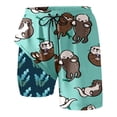 thumbnail image 3 of Womens Swim Shorts with Compresssion Liner 2026 Summer Casual Elastic Waist Leopard Print Board Shorts with Pockets Beachwear, 3 of 3