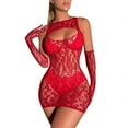 thumbnail image 3 of adviicd Women'S Nightgowns Women Long Lace Lingerie Kimono Robe Sheer Nightgown Nightdress Red One Size, 3 of 5