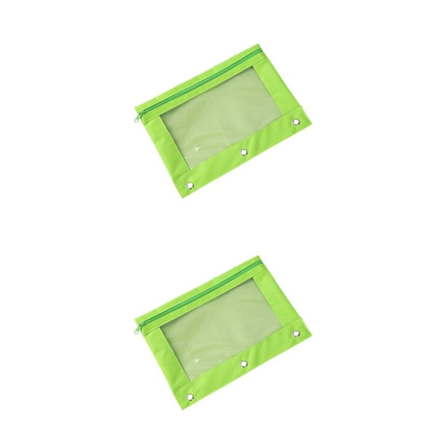 Decodeary Pochette Durable pour Organiser des Documents au Bureau Pochette Portable Zippée Vert Fluorescent 2ensemble