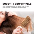 thumbnail image 5 of Cepillo de pelo de bambú natural, conjunto de cepillos y peine de madera, cepillo de pelo ecológico compatible con mujeres, hombres y niños, pelo largo y rizado fino Afortunado Sencillez, 5 of 5