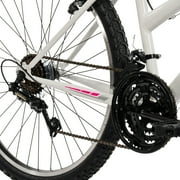Huffy 26 North Peak Mountain Bike, Fits Riders 50+, White, Adult, Womens