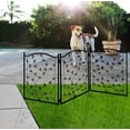 thumbnail image 4 of Zoogamo Leaf Design Metal Pet Gate, Indoor, Outdoor Dog Fence, 4 of 4