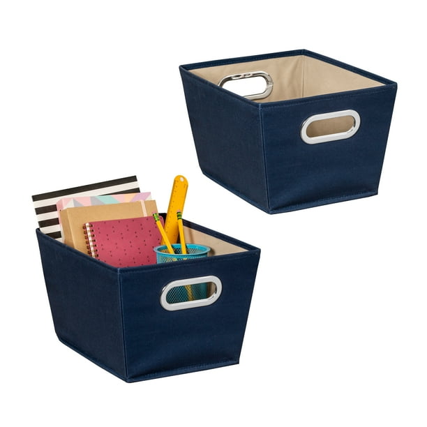 Small Storage Bin, Navy 2pk KIT
