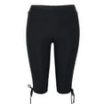 Womens Plus Size Black Swim Capris Swimwear Rash Guard Board Short
