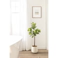 thumbnail image 2 of Kate and Laurel Jia Transitional Round Indoor Planter Pot, 11 x 11 x 11, Cream, Modern Circular Planter for Indoor Plants for Living Room or Sunroom Decor, 2 of 9