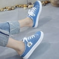 thumbnail image 3 of CHICVOMEY Canvas Slip On Tennis Shoes for Women Lightweight & Breathable Mules Comfort Fashion Tennis Shoes Sneakers for Casual Walking & Work, 3 of 9