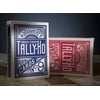 2 DECKS OF TALLY HO No 9 ORIGINAL FAN BACK STANDARD POKER PLAYING CARDS RED AND BLUE DECK
