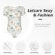 thumbnail image 4 of Balery Dandelion Body de cuello redondo de manga corta para mujer Tops de manga corta Tops básicos-X-Large, 4 of 7