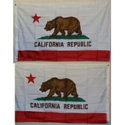 3x5 California State Double Sided Super Polyester flag 3'x5' banner grommets