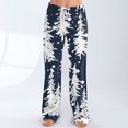 thumbnail image 6 of Women's Casual Fashion Christmas Pajama Pants, Long Sleepwear Trousers for Sports and Home Use, Comfortable and Soft Material for Nightwear and Lounging,Navy,2XL, 6 of 6