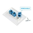 thumbnail image 2 of Placa De Pared Ethernet De 3 Puertos Placa De Pared Cat 6 Hembra-Hembra Compatible Con Dispositivos Ethernet Cat6/6E/5/5E -Azul, 2 of 5