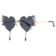 thumbnail image 1 of Gafas de sol en forma de corazón Yuyangstore Gafas colgantes UV400 Gris sin montura, 1 of 8
