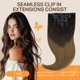 thumbnail image 2 of Extensiones de cabello humano real DOORES con clip, 40-55 cm, 110 g, 2 of 9