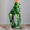 thumbnail image 5 of Fgvctg Womens St. Patrick's Day Pajamas Comfy Shamrock Clover Print Wide Leg Pajamas Sleepwear High Waisted Pjs Pants Stretch Spring Drawstring Lounge Pants Dark Green 3XL, 5 of 5