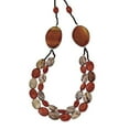 thumbnail image 2 of White Sterling Silver necklace Gemstone Carnelian Coral Red Jasper 26 in 20 mm, 2 of 3