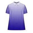 thumbnail image 5 of Blouse Décontractée à Manches Courtes Imprimée Ample avec Col pour Poupée, Haut en Lin Léger, Design Col en V pour l'Été, Confortable et à la Mode, Parfait pour un Usage Quotidien, 5 of 5