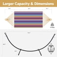 thumbnail image 6 of SUNCREAT Portable Large Hammock with Stand, Two Person Hammock with Stand Included, Rainbow Stripes, 6 of 9