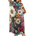 thumbnail image 4 of HELLHERO High Quality Fabrics Swimsuit Cover Up Shirt for Summer Breathable Free Size Bathing Suit Cover Up Mandala, 4 of 6