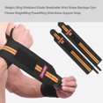 thumbnail image 4 of Sonducket Muñequera portátil para levantamiento de pesas para hombres y mujeres, vendaje transpirable para levantamiento de pesas, Protector Accesorios para máquinas de ejercicios Negro Naranja, 4 of 6