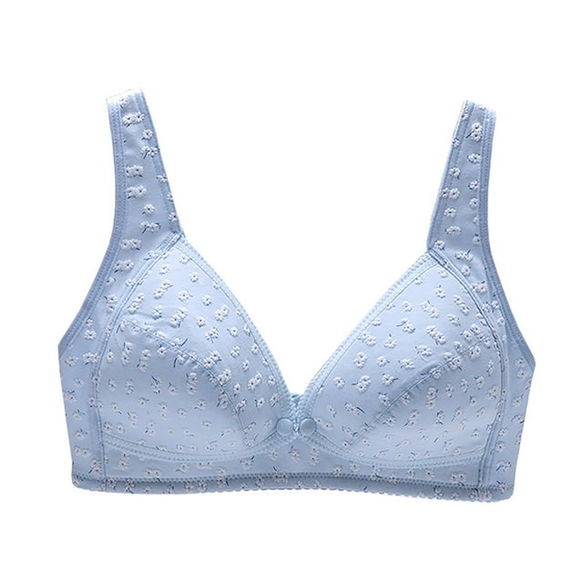 Mareep Women Everyday Bras Thin Without Steel Rims Pregnancy Front Button Nursing Bra Fresh Floral Pattern Plus Size Plus Size Postpartum Nursing Bra Lounge Lingerie Breathable