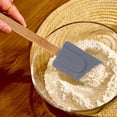 thumbnail image 5 of Heat Resistant Silicone Spatula Scraper, Food Grade Rubber Spatula, Commercial Baking Spatula for Kitchen Use, Wooden Handle Kitchen Utensil for Cooking, Baking and Mixing, 1 Pc, 11.42x1.97", 5 of 5