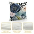 thumbnail image 4 of JEUXUS  Floral Throw Pillow Covers Farmhouse Decorative Pillow Covers Navy Watercolor Flowers Pillowcase Boho Roses Blue White Square Cushion Covers Sofa Bed Décor, 4 of 5
