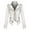 White, variant on Lindreshi Leather Jackets for Women Women's Leather Long Sleeved Short Lapel Jacket Jacket Jacket