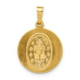thumbnail image 3 of Finest Gold 14K Yellow Gold Polished & Satin Miraculous Medal Hollow Pendant, 3 of 3