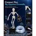 thumbnail image 5 of Halloween Dancing Skeleton Aquarium Bubbler, Halloween Decor Dynamic Fish Tank Ornament | Animated Oxygenating Aquarium Bubbler Decorations, 3D Printed Skull Air Bubble Interactive Aerator Displa, 5 of 8