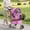Pink, variant on XF XINFENG Pet Stroller, 4 Wheel Foldable Dog Cat Stroller for Small Medium Dogs & Cats, 33 lbs Capacity Jogger Stroller with Cup Holder & Storage Basket, Black