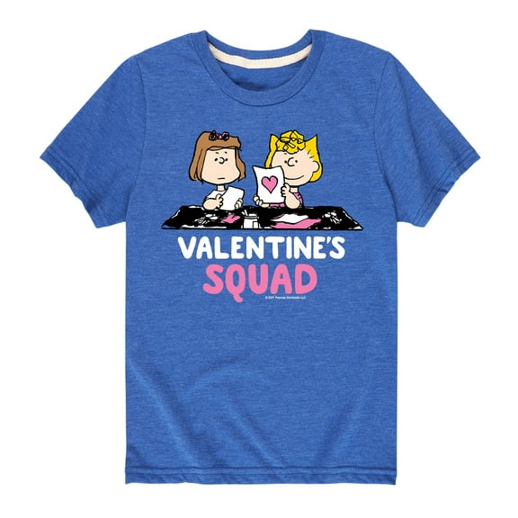 Peanuts - Valentine's Squad - Toddler And Youth Short Sleeve Graphic T-Shirt