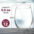 thumbnail image 5 of Stemless Wine Glasses by ARC 5.5 oz. Set of 12, Bulk Pack - Perfect for Hotel, Bar, Restaurant or Lounge - Clear, 5 of 5