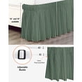 thumbnail image 3 of Teal Striped Wrap Around Bed Skirts for Queen Bed 18" Drop,Bed Skirt with Adjustable Elastic Belt Dust Ruffle Bed Valance for Bedroom Hotel Turquoise Modern Abstract Art Aesthetics Bed Frame Cover, 3 of 7